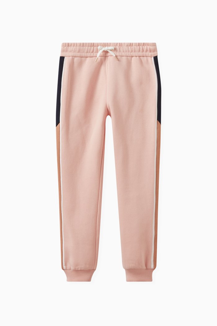 

Side Stripe Sweatpants in Cotton, Pink