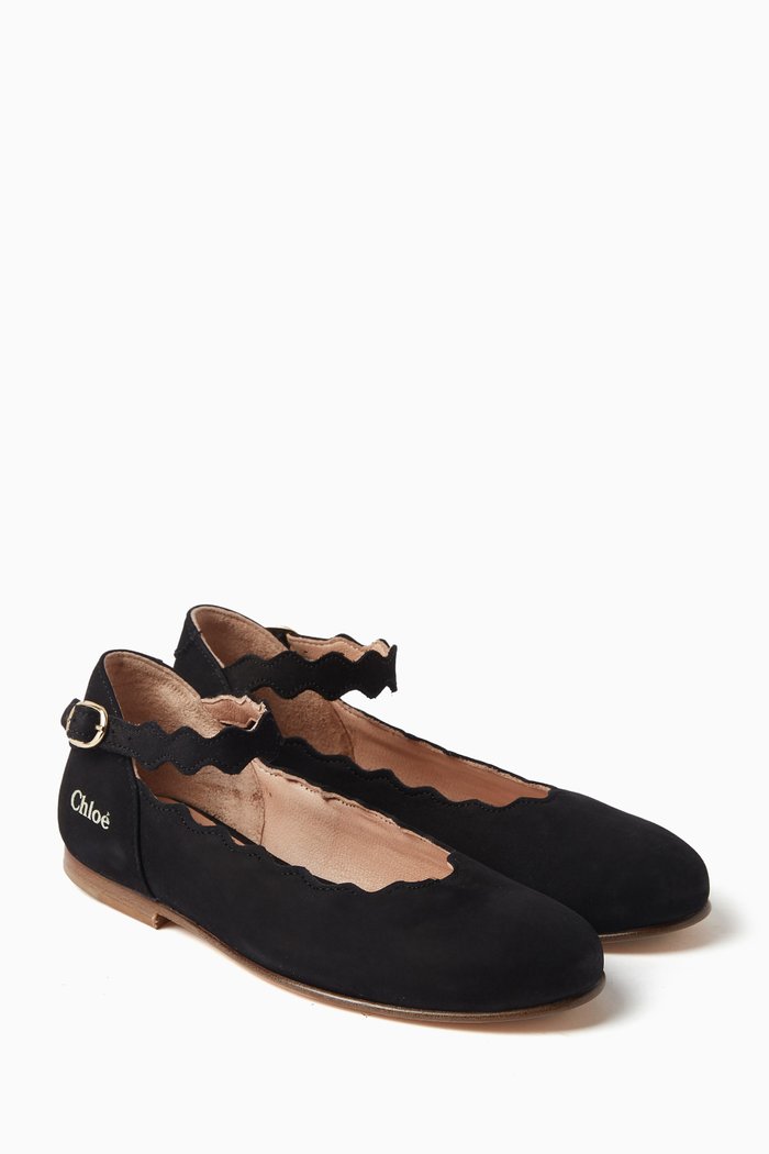 

Lauren Ballerinas in Suede Leather, Black