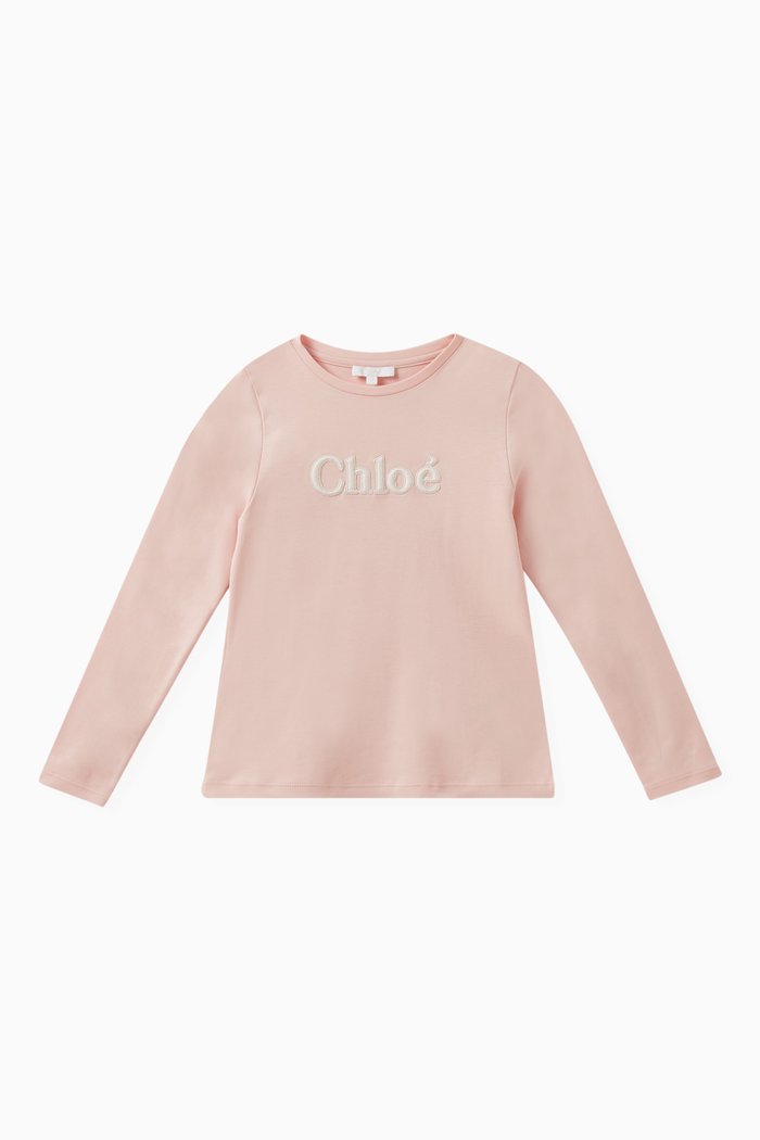 Logo T-shirt in Cotton, Pink