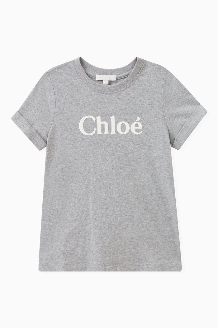 

Logo Print T-shirt in Cotton, Grey
