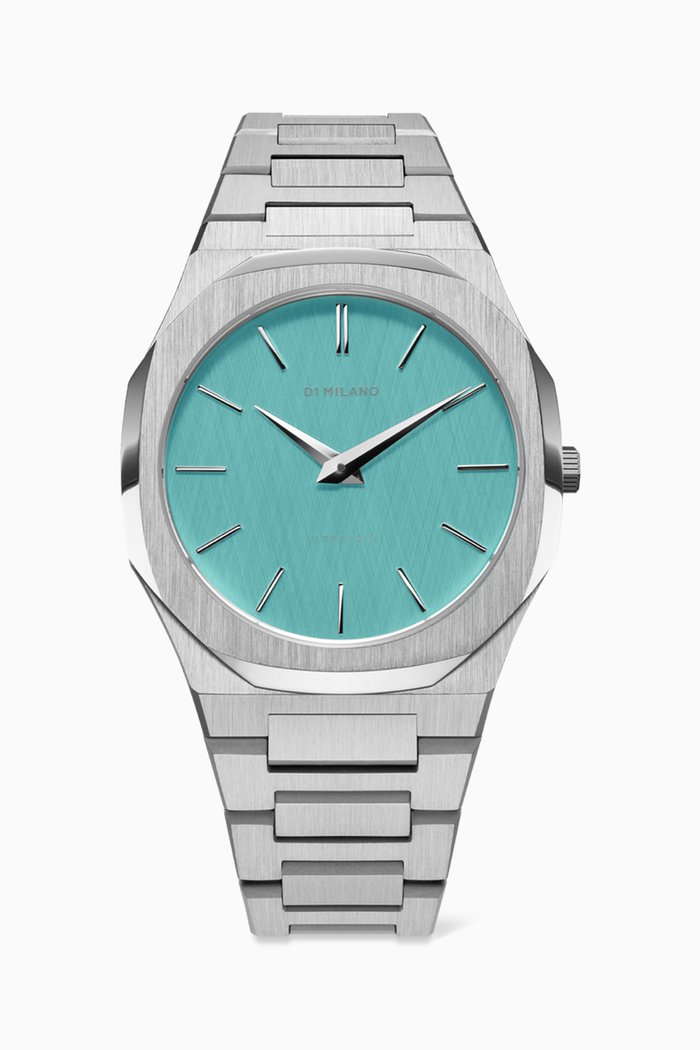 

Ultra Thin Quartz Stainless Steel Watch, 38mm, Blue