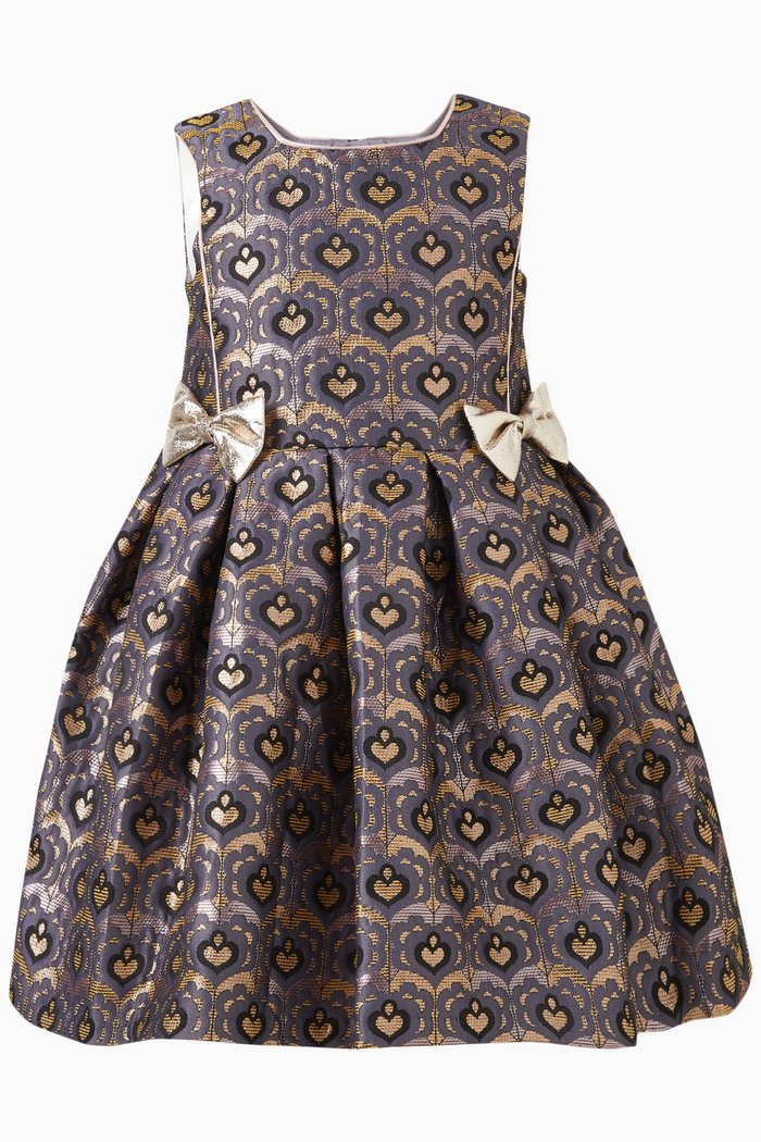 

Pinafore Dress in Polyester-blend, Purple