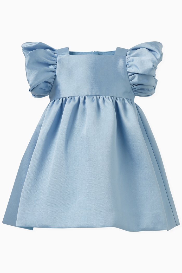 

Twisted Sleeve High-Low Dress & Bloomers, Blue
