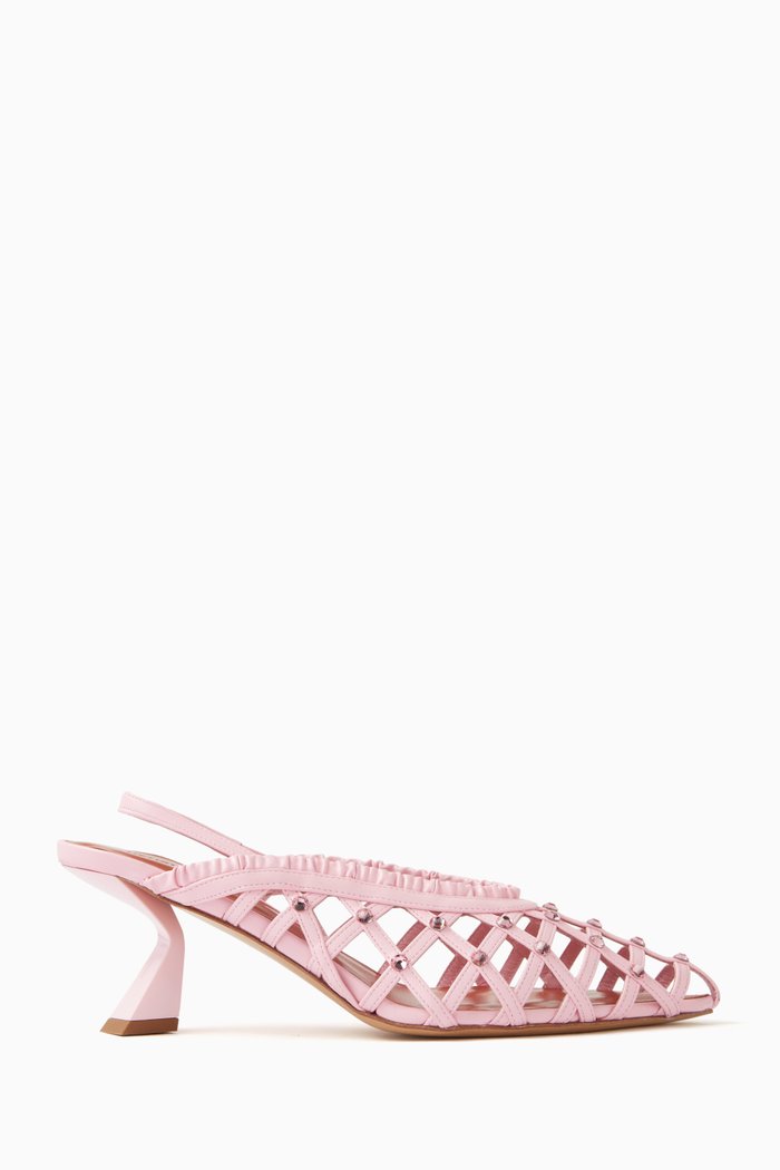 

65 Embellished Slingback Pumps in Nappa, Pink