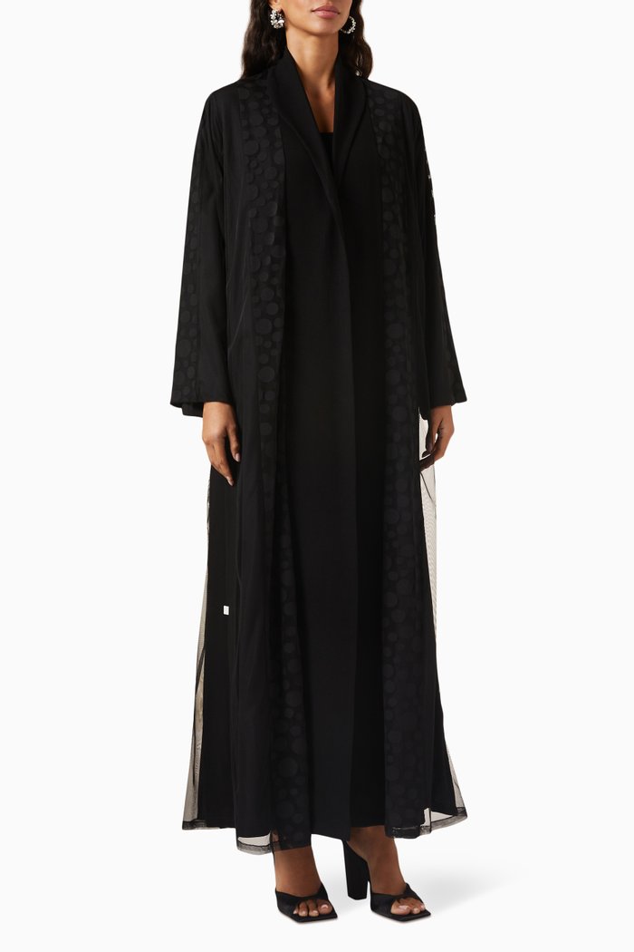Zainah-cut Abaya, Black