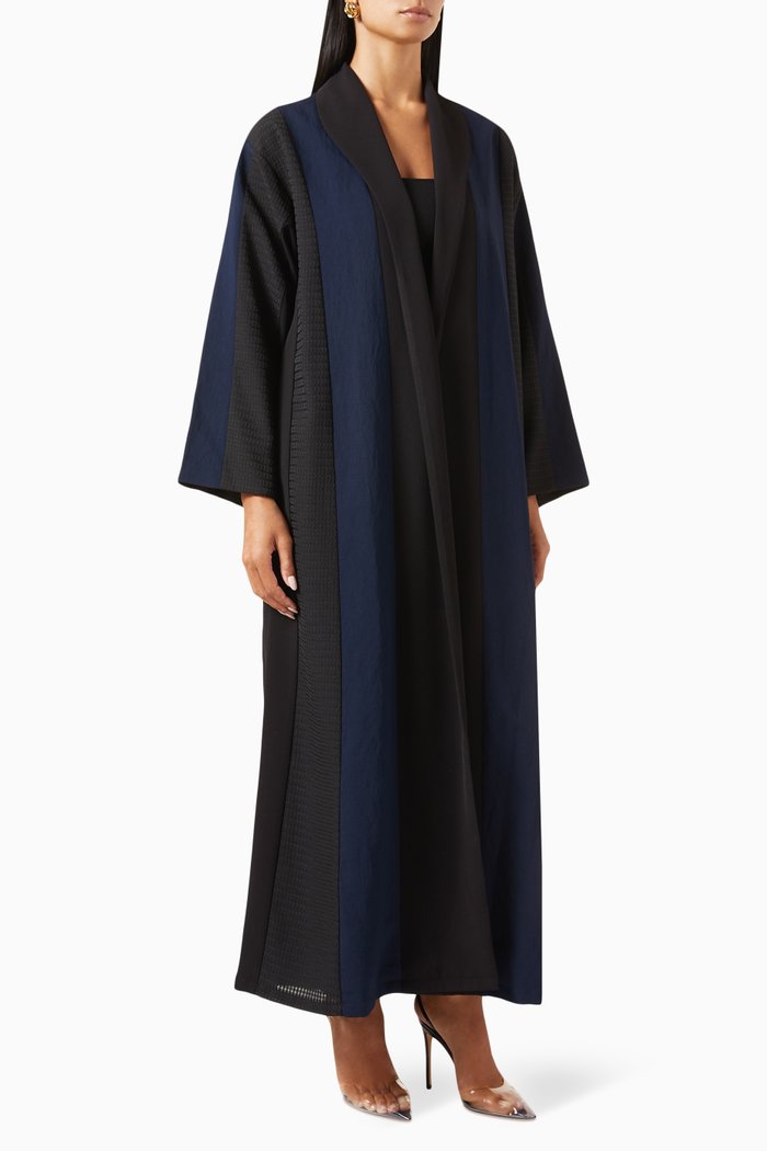 

Contrast Panel Abaya, Multicolour