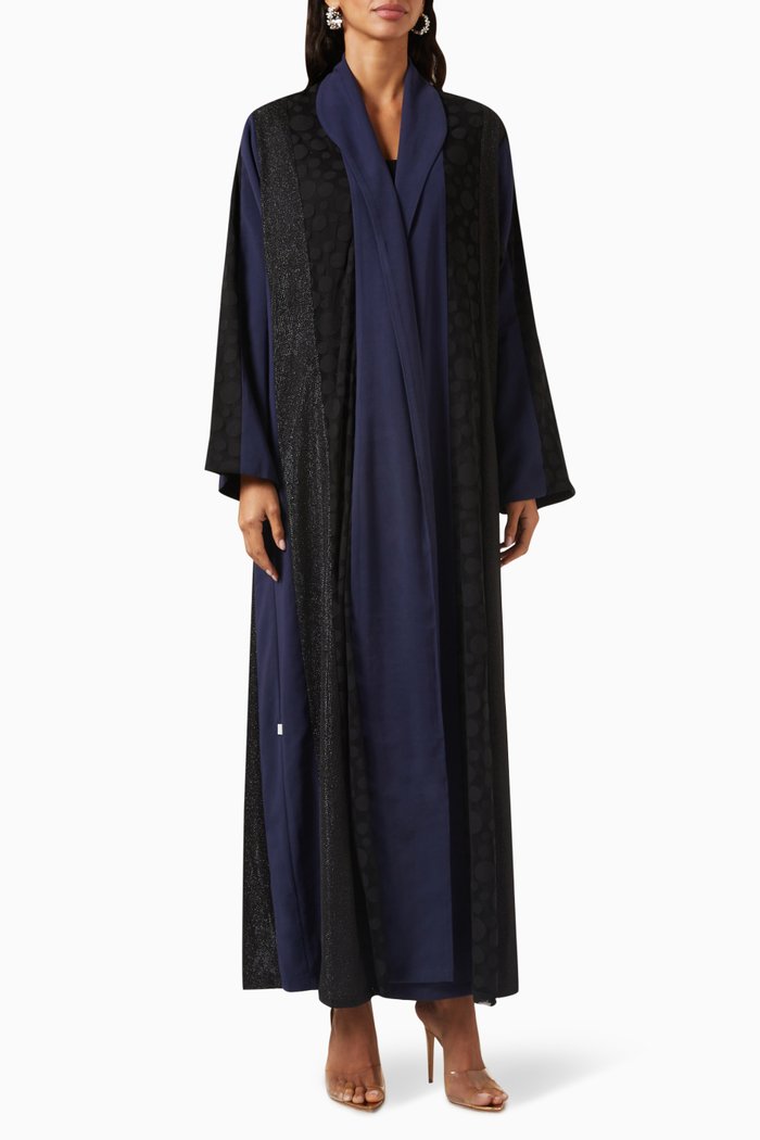 Lace panel Abaya, Multicolour