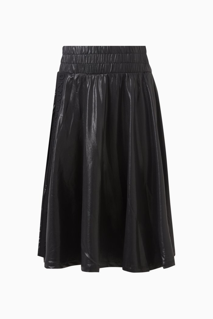 

Logo-tape Skirt in Viscose, Black