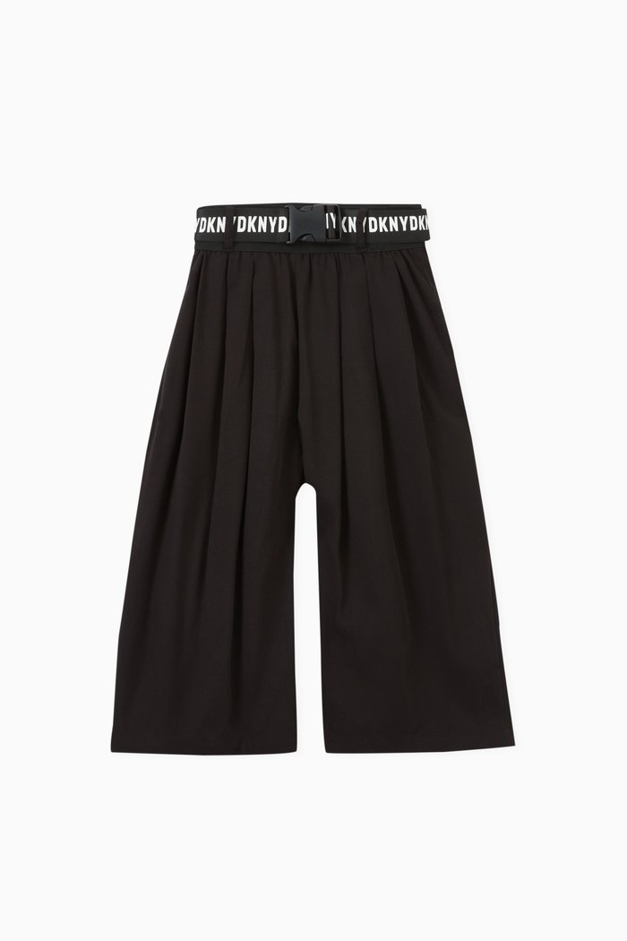 

Pleated Trousers in Rayon, Black