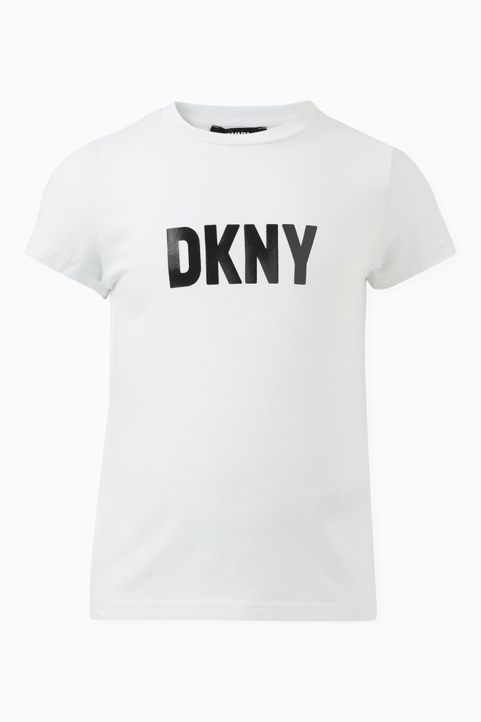Logo Print T-shirt in Cotton, White
