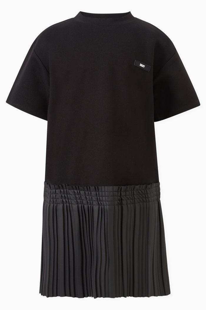 

Logo-patch T-shirt Dress in Viscose-blend, Black