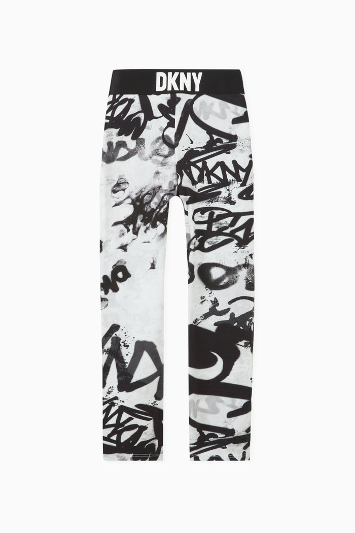 

Graffiti Print Leggings in Cotton, White