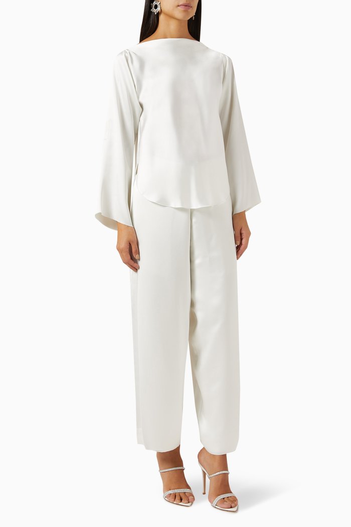 

Blouse & Pants Set, White