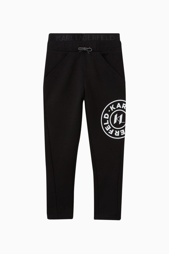 Logo-print Sweatpants in Cotton, Black
