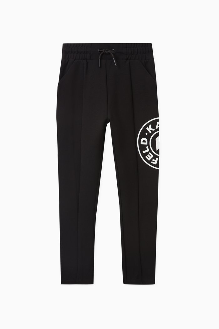 Logo-print Sweatpants in Viscose-blend, Black