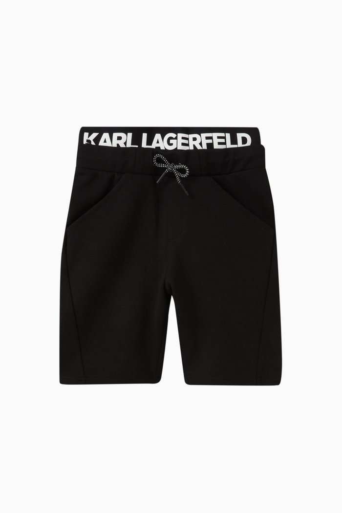 

Logo Bermuda Shorts in Stretch-jersey, Black