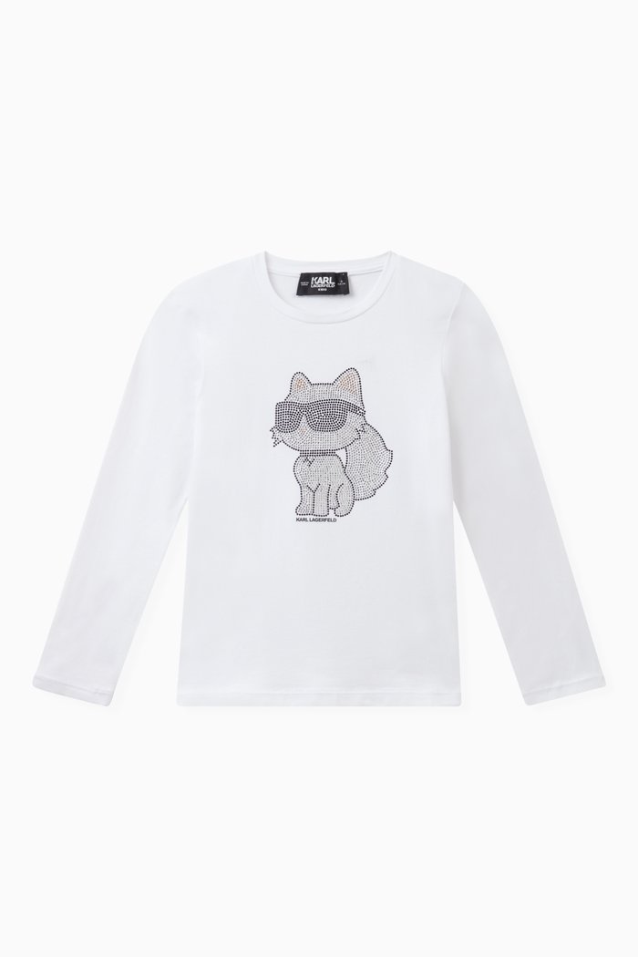 

Crystal Choupette T-shirt in Cotton, White