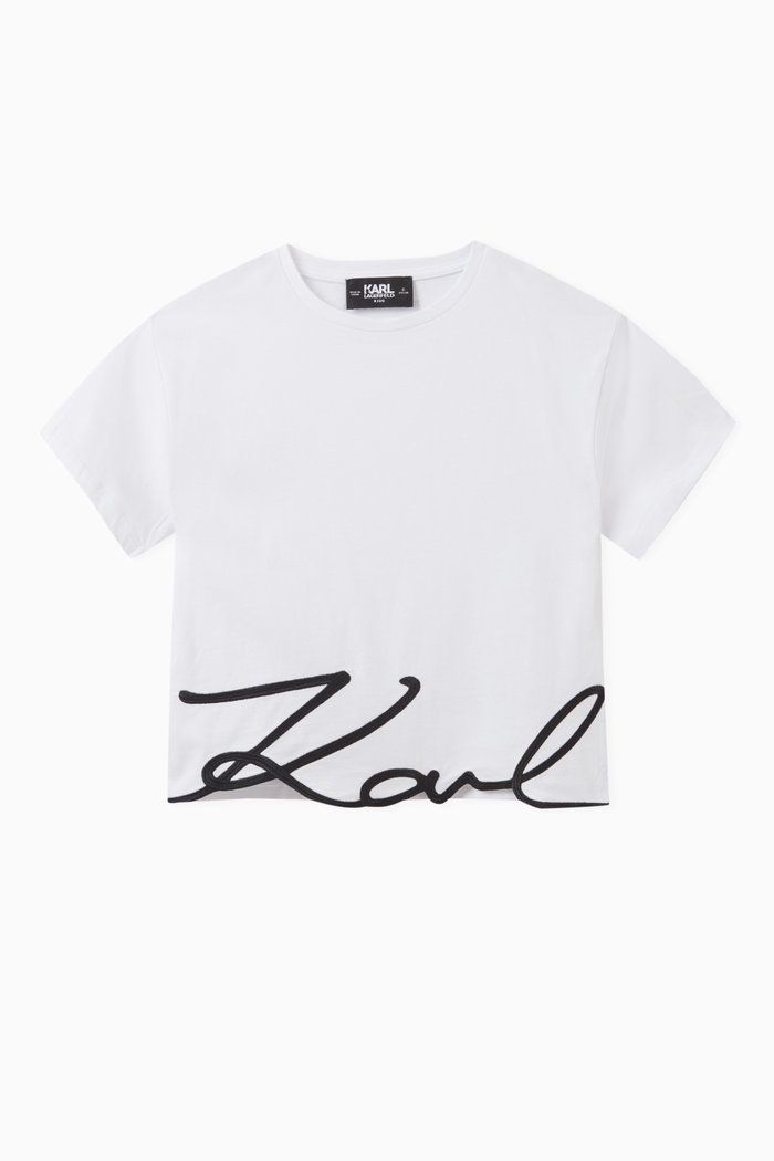 

Logo-embroidered T-shirt in Cotton, White