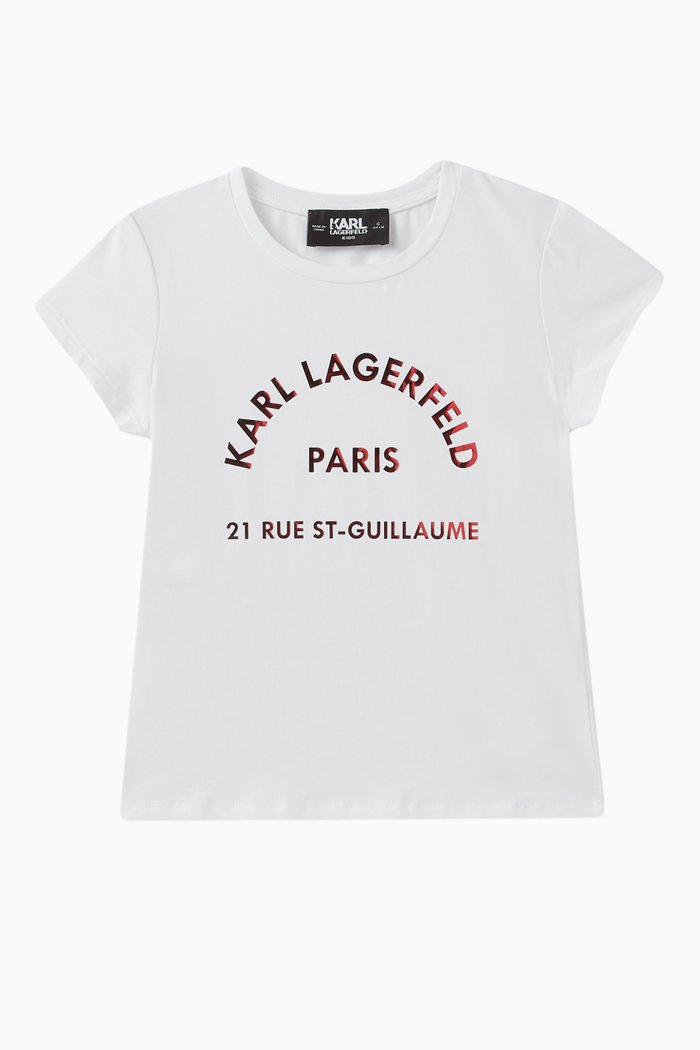 

Metallic-logo T-shirt in Cotton-modal Blend, White