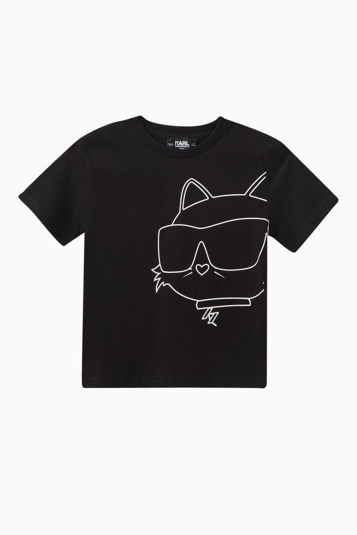 

Choupette-print T-shirt in Cotton, Black