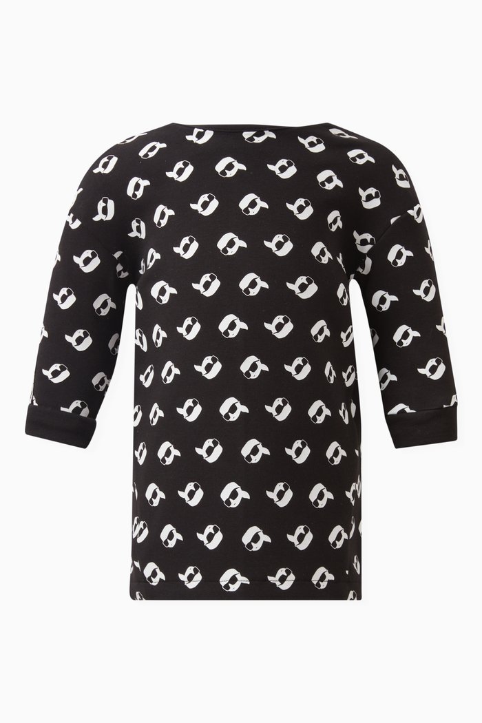 

Logo-print Dress in Cotton, Black