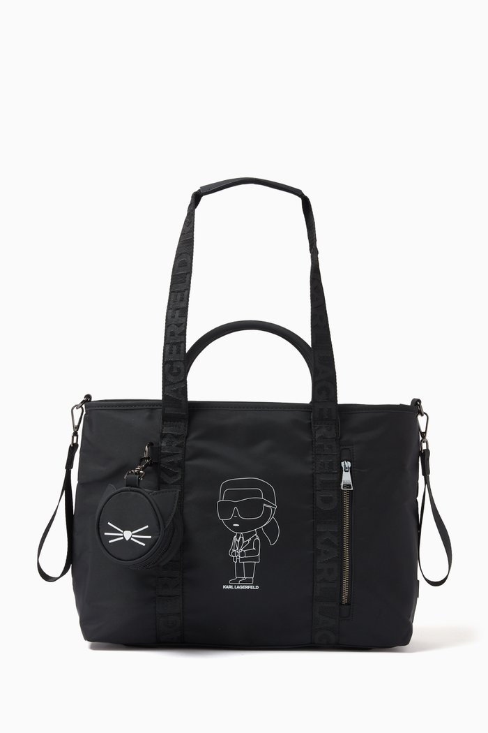 

Logo Changing Bag in Canvas, Black