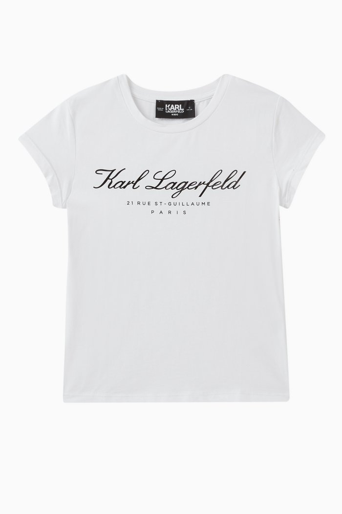 

Metallic-logo T-shirt in Cotton-modal Blend, White