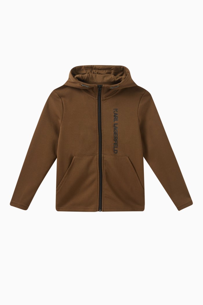 

Logo-print Hoodie in Cotton, Neutral