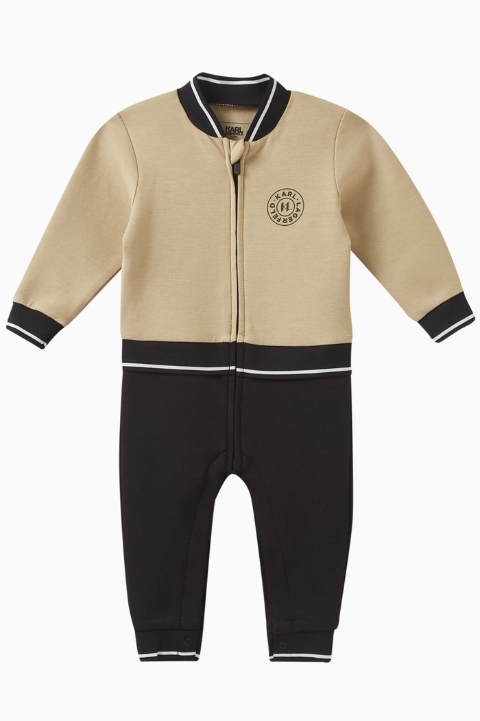 

Logo-print Romper in Cotton, Neutral