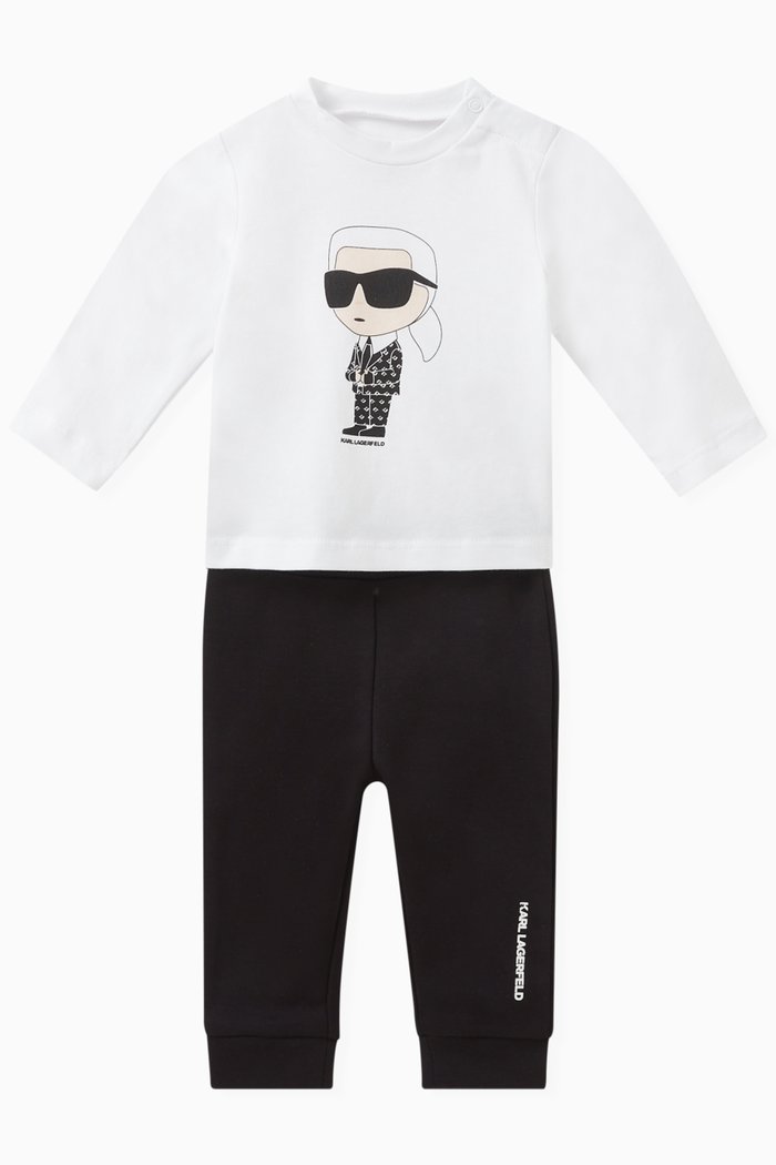 

Logo-print T-shirt Set in Cotton, White
