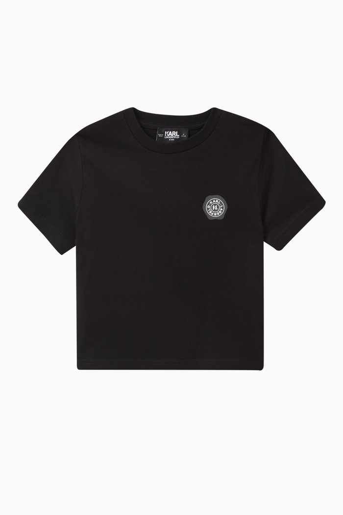 

Logo-patch T-shirt in Cotton, Black