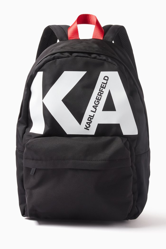 KA Logo Backpack in Nylon, Black