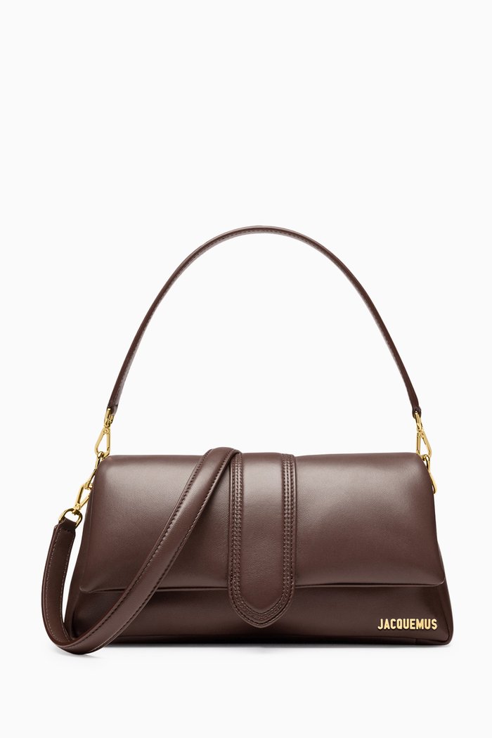 

Le Bambino Medium Shoulder Bag in Leather, Brown