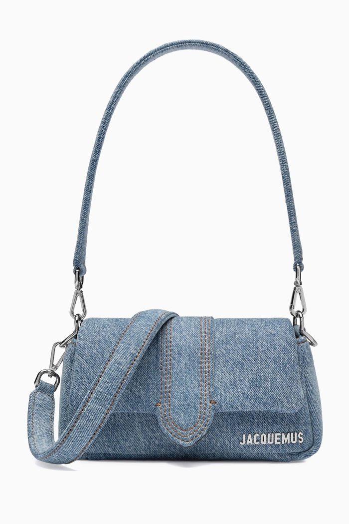Le Petit Bambimou Shoulder Bag in Denim, Blue
