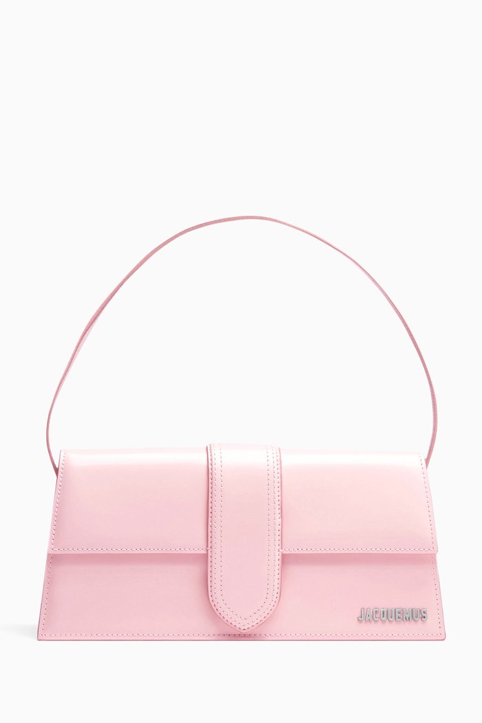 Le Bambino Long Shoulder Bag in Patent Leather, Pink