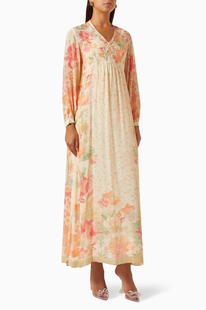 

Alya Printed Kaftan, Neutral