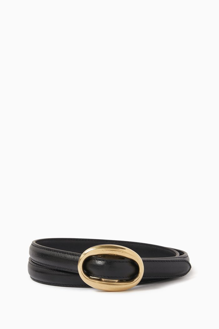

Oval Belt in Leather, Black
