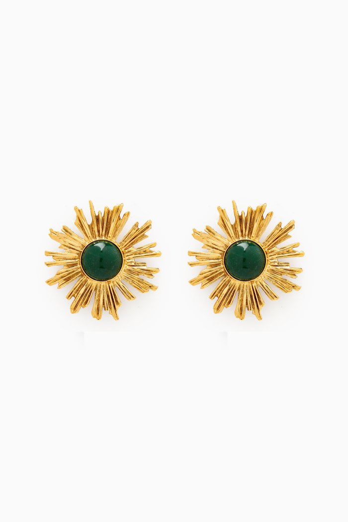 

Sunburst Earrings in Metal, Gold