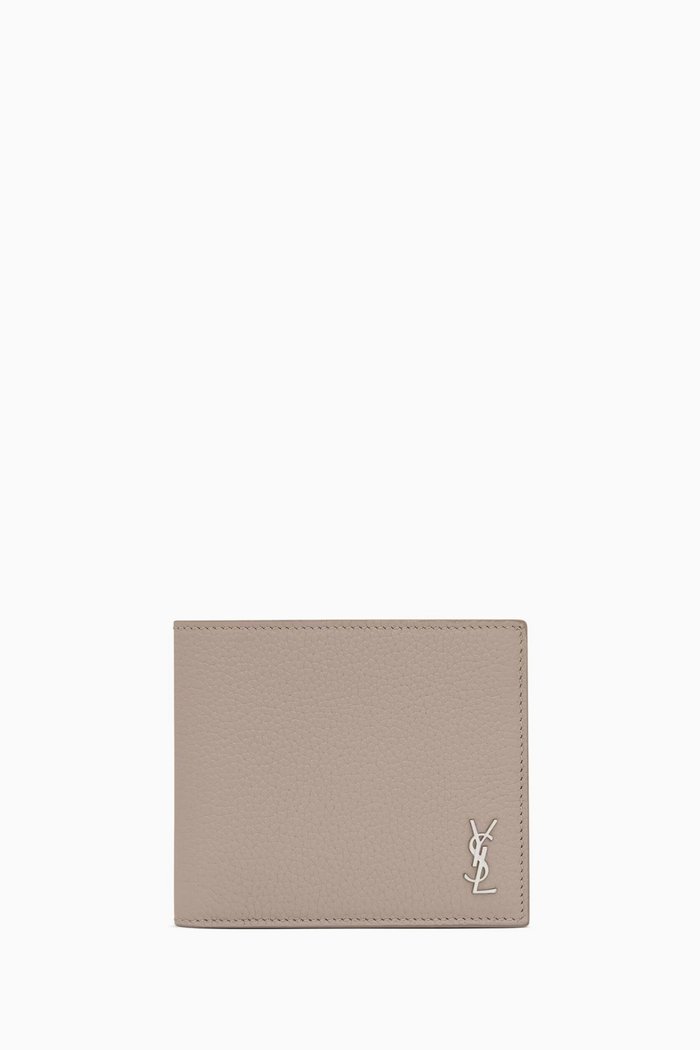 

Tiny Monogram East/West Wallet in Leather, Brown