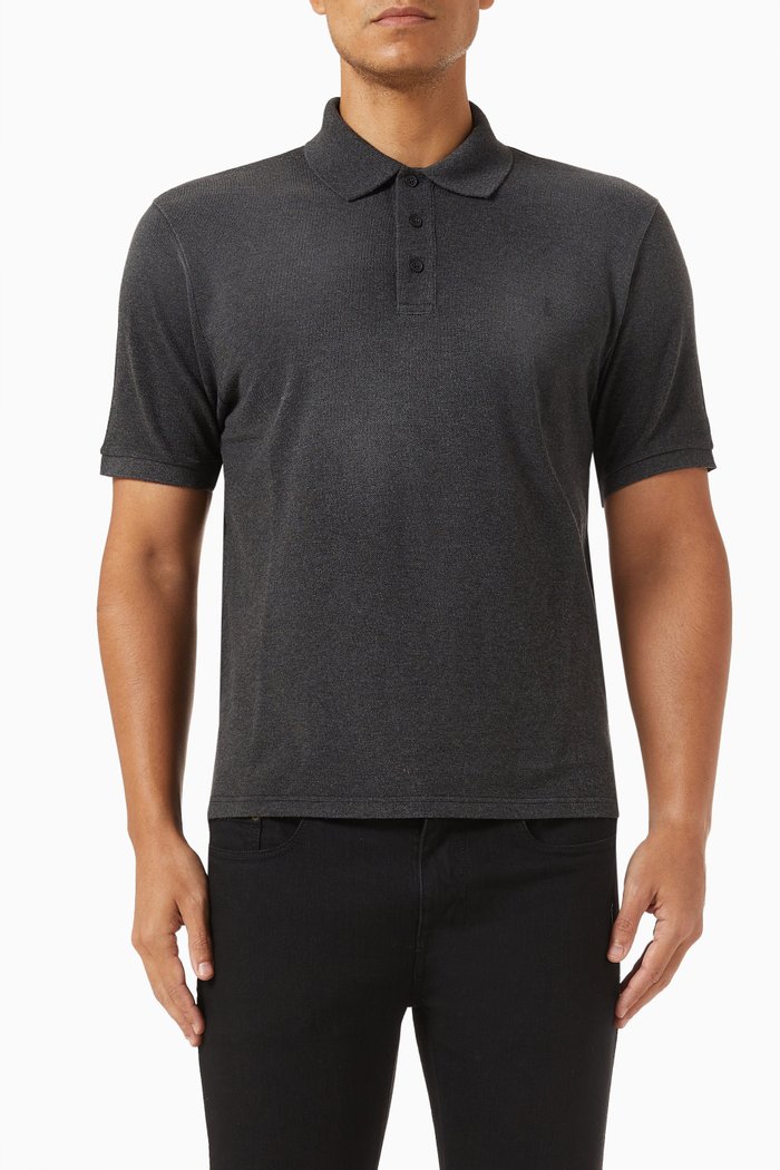 

Cassandre Polo Shirt in Cotton Piqué, Grey