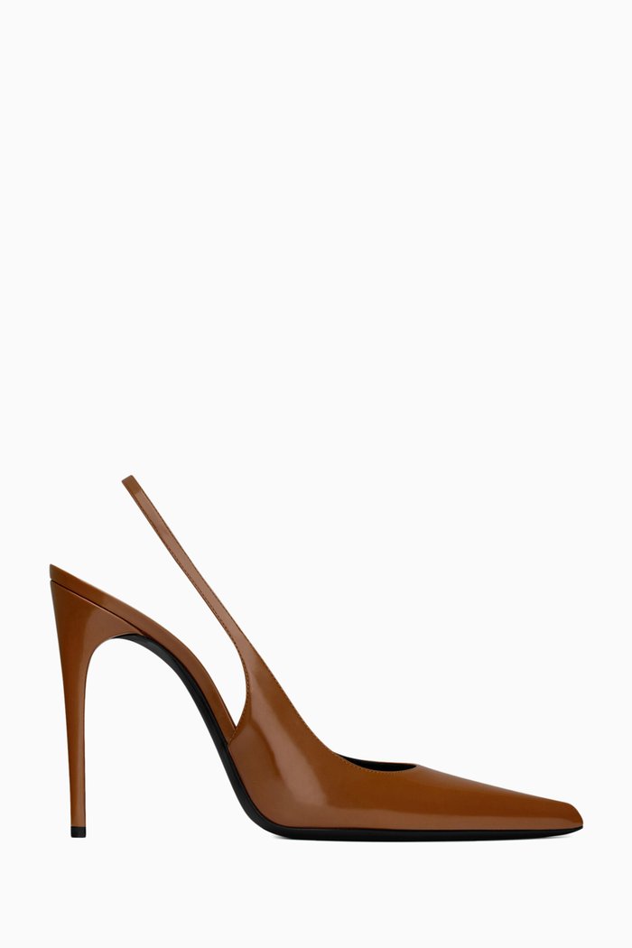 

Vendome 110 Slingback Pumps in Leather, Brown