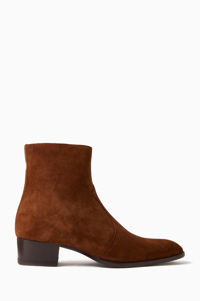 

Wyatt Chelsea Boots in Suede, Brown
