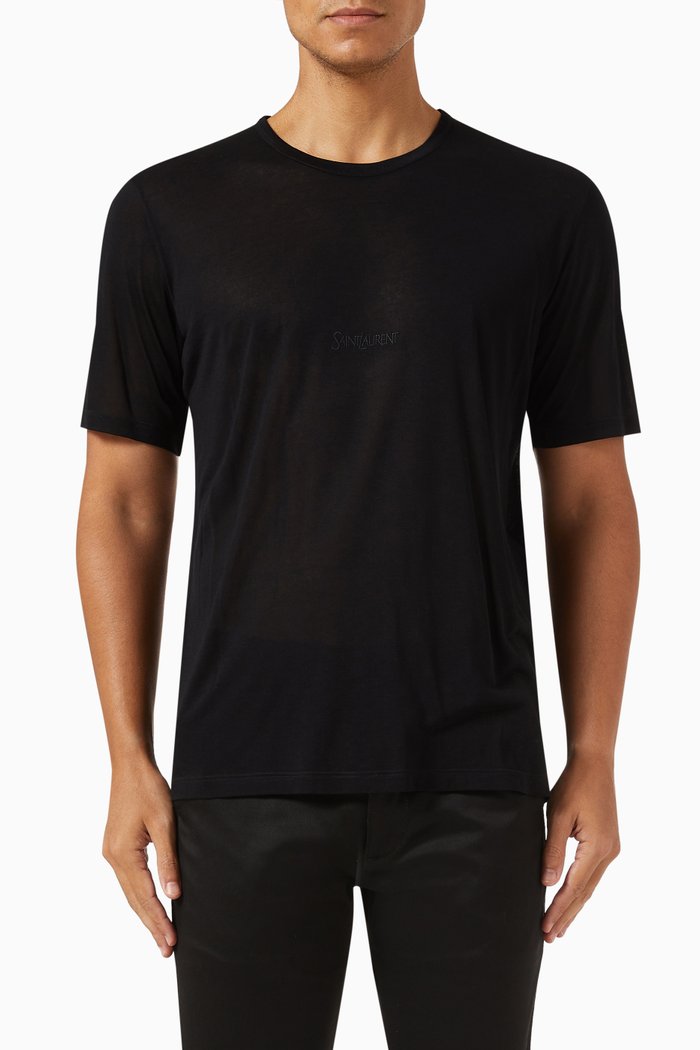 

Logo T-shirt in Viscose, Black