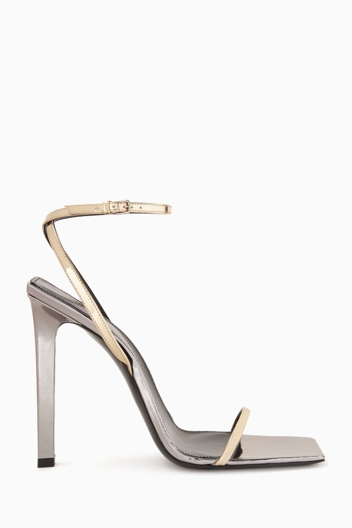 

Pam 105 Sandals in Metallic Leather, Gold