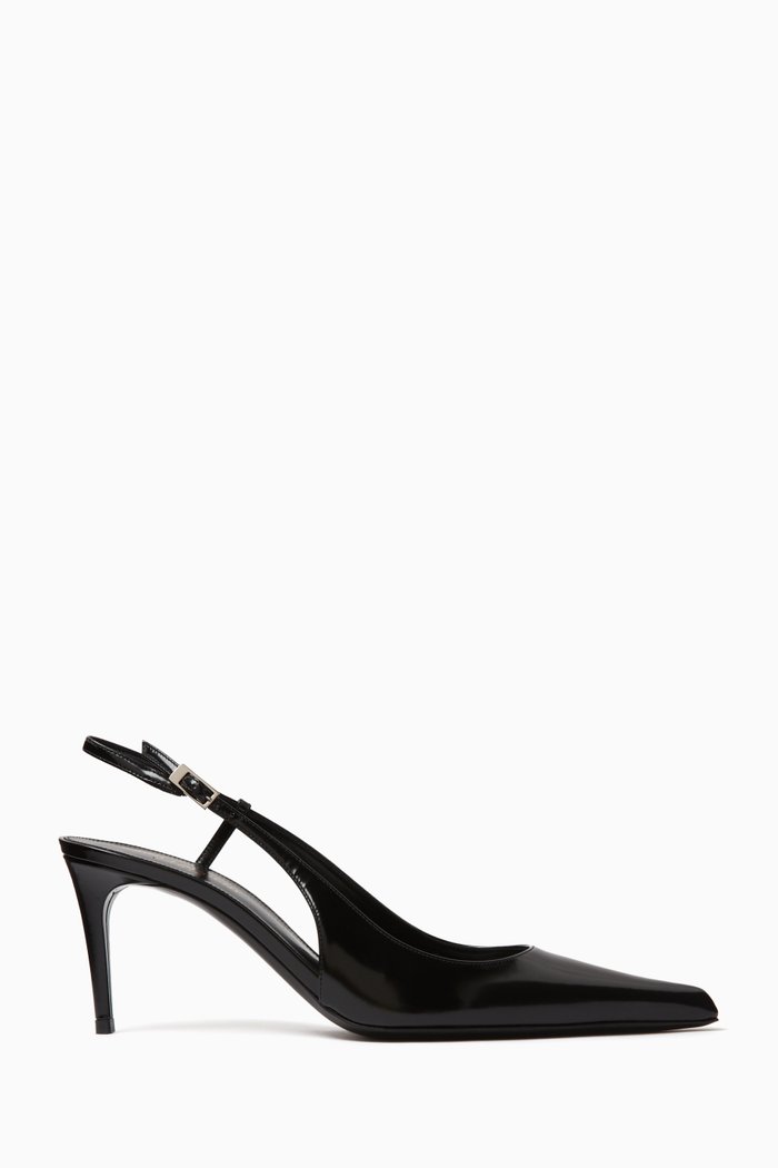 

Vendôme Slingback 110 Pumps in Glazed Leather, Black