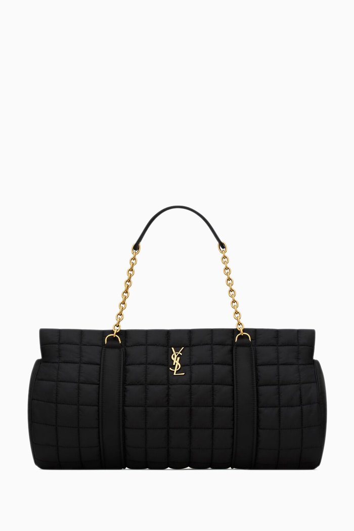 Gloria Travel Bag in Quilted Nylon, Black
