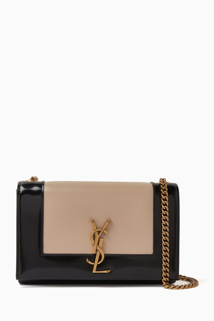 

Small Kate Clutch in Smooth & Shiny Leather, Black