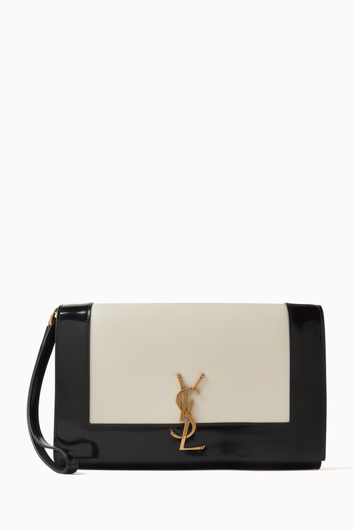 

Cassandre Flap Pouch in Leather, White