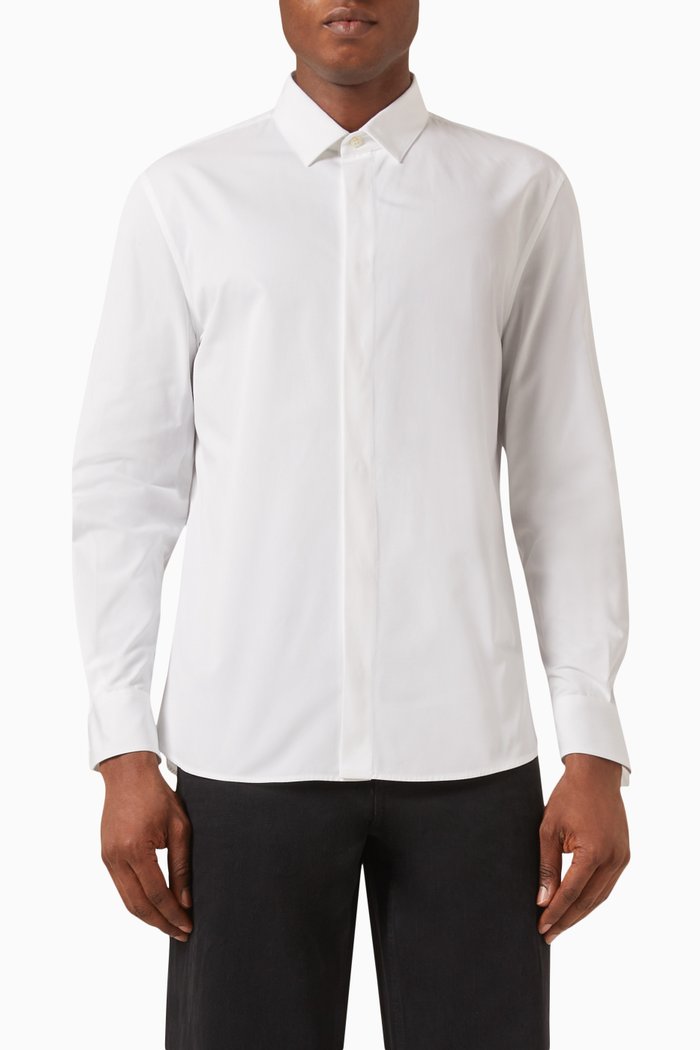 

YVES Collar Shirt in Cotton-Poplin, White