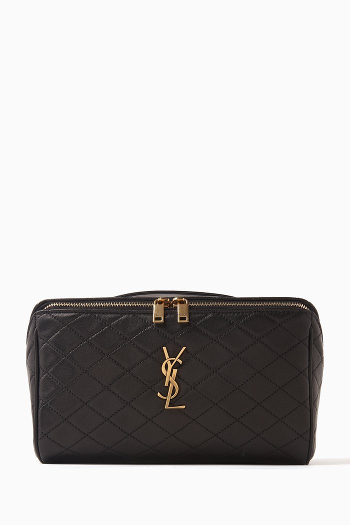 

Gaby Vanity Case in Quilted Lambskin, Black